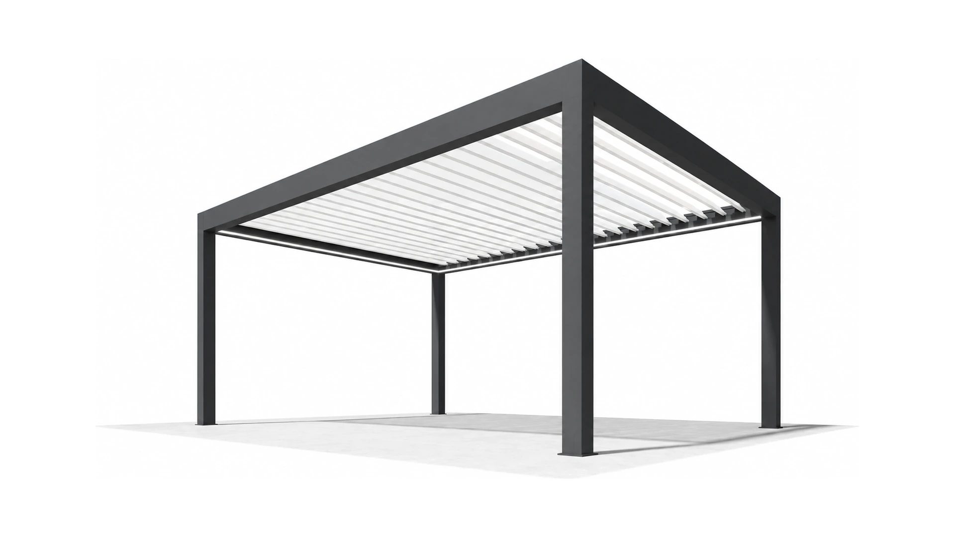 пергола B500-25P Pro (с поворотными ламелями)